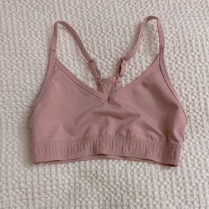 PINK Sports Bra w/ Mesh Light Pink Mauve
